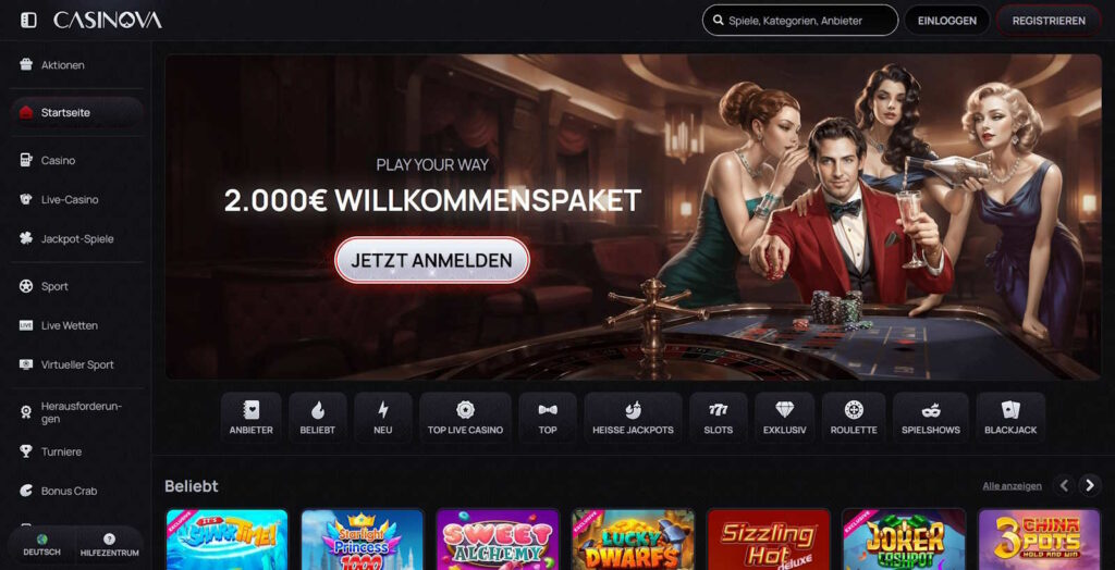 casinova-casino-startseite