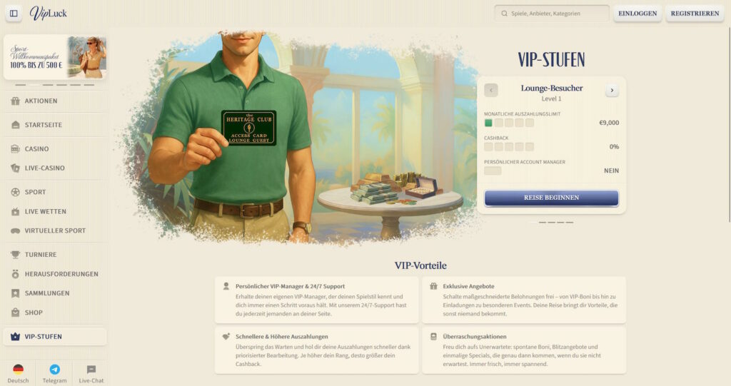 VIPLuck VIP Programm