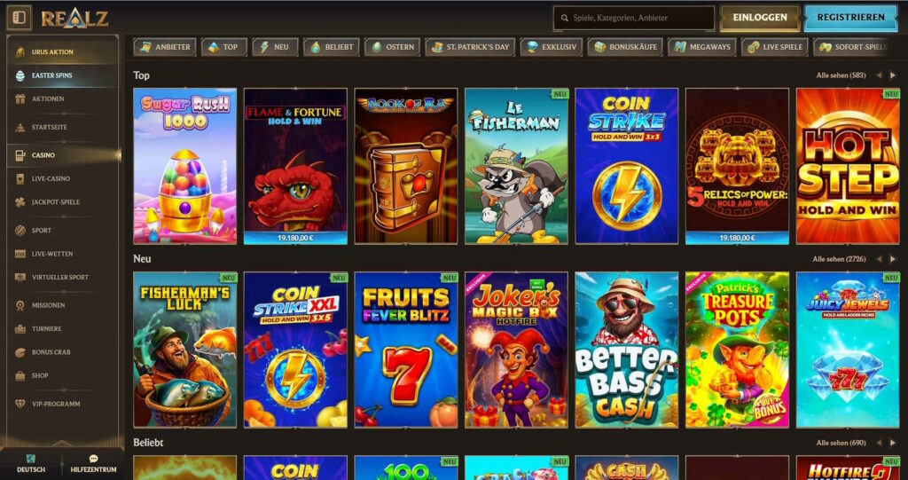 Realz Casino Spielautomaten