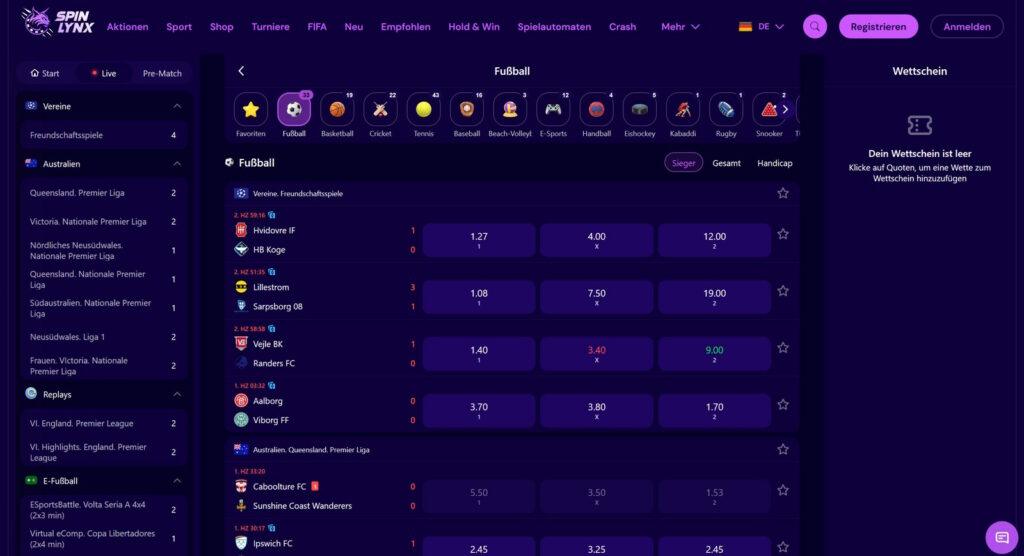 Spinlynx Sportwetten